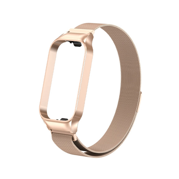 For Redmi Band 2 Milan Magnetic Metal Watch Band(Rose Gold)