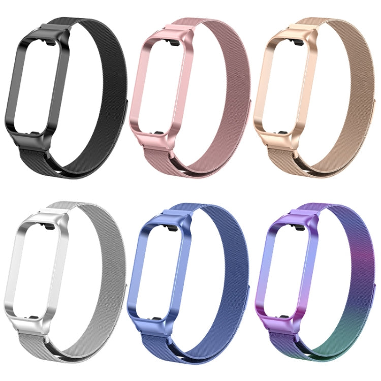 For Redmi Band 2 Milan Magnetic Metal Watch Band(Rose Gold)