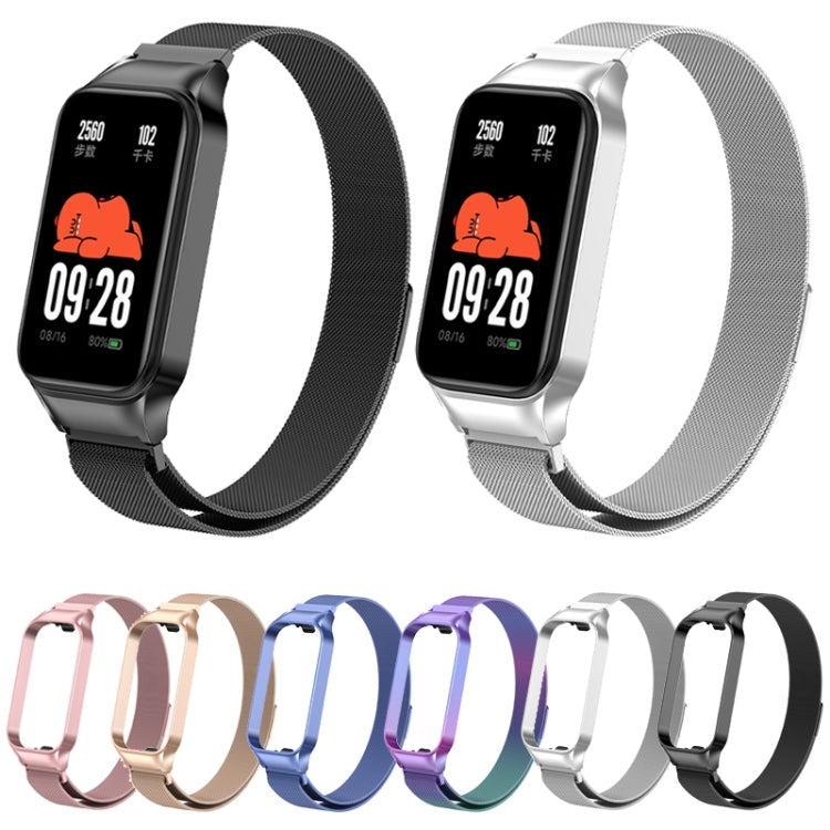 For Redmi Band 2 Milan Magnetic Metal Watch Band(Rose Pink)