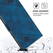 For Honor X6 / X8 5G Skin-feel Embossed Leather Phone Case(Blue)
