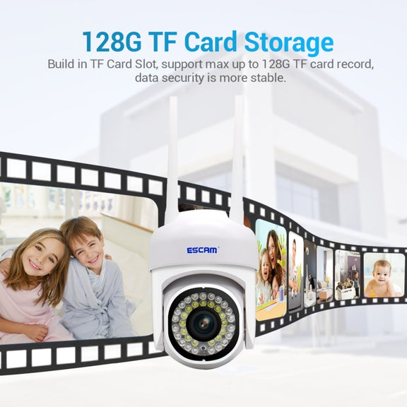 ESCAM PVR007 3MP Smart HD WiFi Camera Support Full Color Night Vision / Motion Detection / Sound Alarm / TF Card(US Plug)
