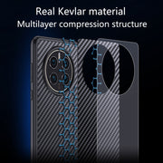 For Huawei Mate 50 wlons Magsafe Carbon Fiber Kevlar TPU Phone Case(Black)
