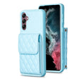 For Samsung Galaxy A14 4G / 5G Vertical Wallet Rhombic Leather Phone Case(Blue) - free shipping - PMC TechLife - Order now!