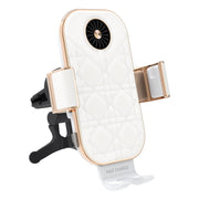 For Samsung Galaxy Z Flip4 / 3 C38 Fan Cooling Dual Coil Car Phone Holder Wireless Charger