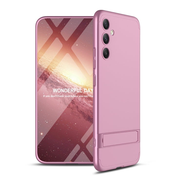 For Samsung Galaxy A34 5G GKK Three Stage Splicing Full Coverage PC Phone Case(Rose Gold)