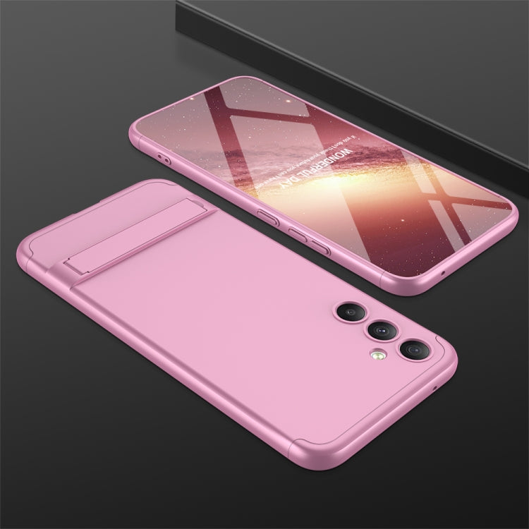 For Samsung Galaxy A34 5G GKK Three Stage Splicing Full Coverage PC Phone Case(Rose Gold)