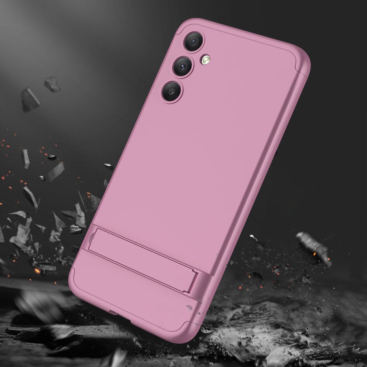 For Samsung Galaxy A34 5G GKK Three Stage Splicing Full Coverage PC Phone Case(Rose Gold)