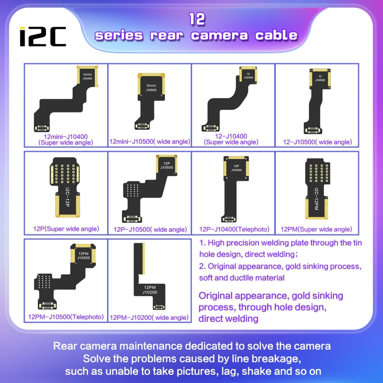 For iPhone 12 Pro i2C Back Facing Ultra Wide Camera Cable