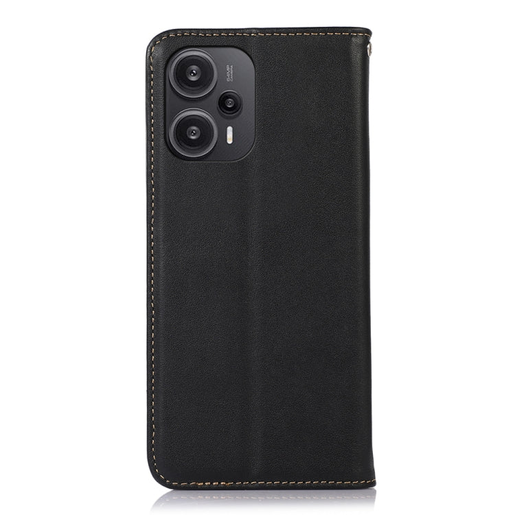 For Xiaomi Redmi Note 12 Turbo 5G KHAZNEH Nappa Top Layer Cowhide Leather Phone Case(Black)