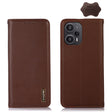 For Xiaomi Redmi Note 12 Turbo 5G KHAZNEH Nappa Top Layer Cowhide Leather Phone Case(Brown) - Xiaomi Cases by PMC TechLife | Online Shopping South Africa | PMC TechLife