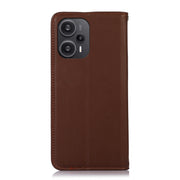 For Xiaomi Redmi Note 12 Turbo 5G KHAZNEH Nappa Top Layer Cowhide Leather Phone Case(Brown)