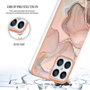 For Honor X8 4G Electroplating Marble Dual-side IMD Phone Case(Rose Gold 015)