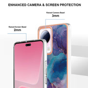For Xiaomi 13 Lite 5G Electroplating Marble Dual-side IMD Phone Case(Purple 016)