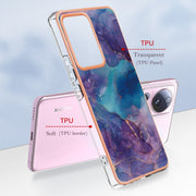 For Xiaomi 13 Lite 5G Electroplating Marble Dual-side IMD Phone Case(Purple 016)