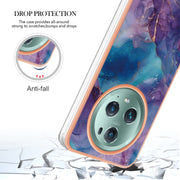 For Honor Magic5 Pro Electroplating Marble Dual-side IMD Phone Case(Purple 016)