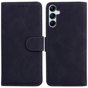 For Samsung Galaxy M14 Skin Feel Pure Color Flip Leather Phone Case(Black)
