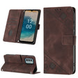 For Nokia G22 Skin-feel Embossed Leather Phone Case(Brown) - free shipping - PMC TechLife - Order now!