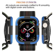 For Apple Watch Series SE 2&6&SE&5&4 40mm Armor Frame Watch Case(Blue)