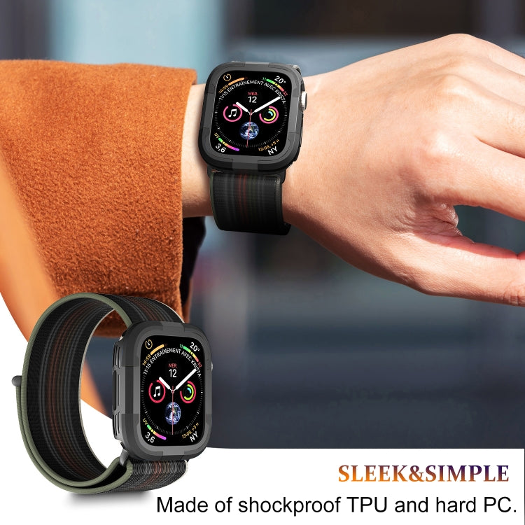 For Apple Watch Series 8 & 7 41mm Armor Frame Watch Case(Black)