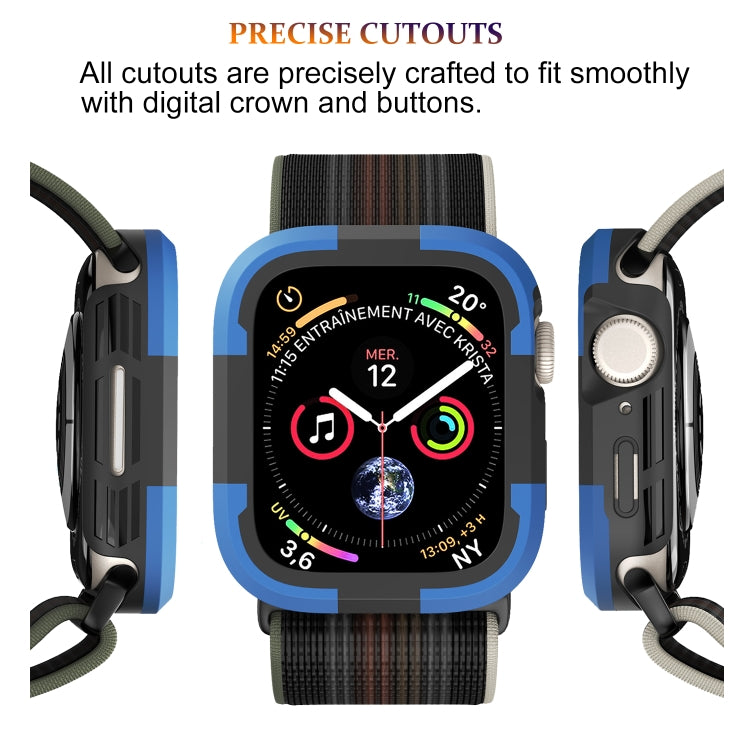 For Apple Watch Series 8 & 7 41mm Armor Frame Watch Case(Blue)