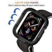For Apple Watch Series SE 2&6&SE&5&4 44mm Armor Frame Watch Case(Black)
