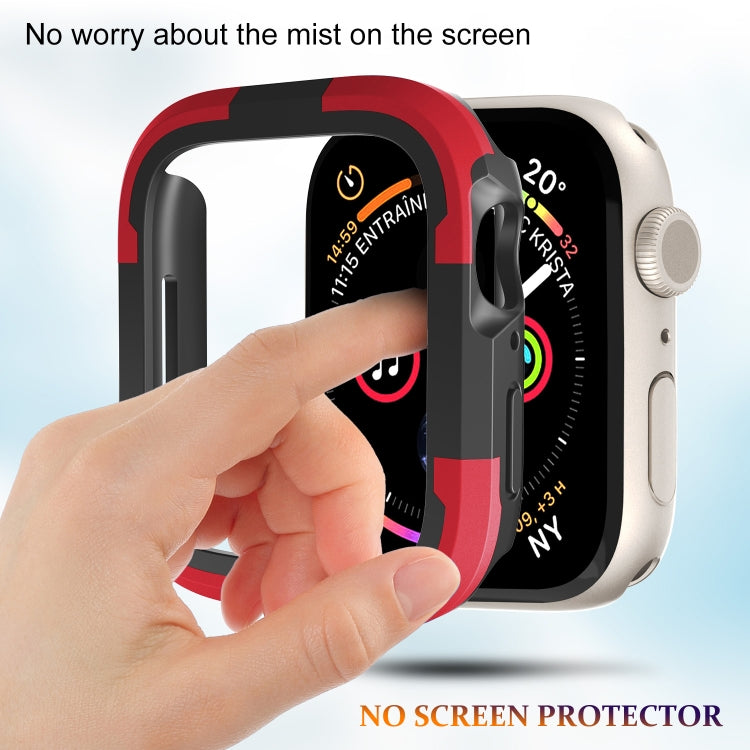 For Apple Watch Series SE 2&6&SE&5&4 44mm Armor Frame Watch Case(Red)