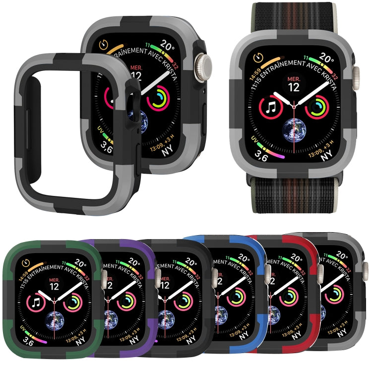 For Apple Watch Series SE 2&6&SE&5&4 44mm Armor Frame Watch Case(Green)