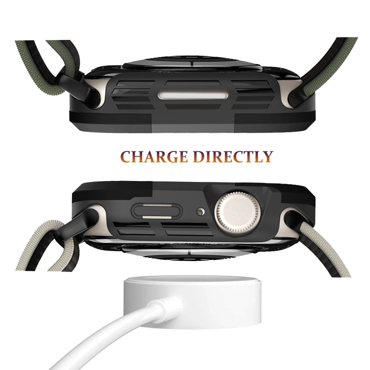 For Apple Watch Series 8 & 7 45mm Armor Frame Watch Case(Black)