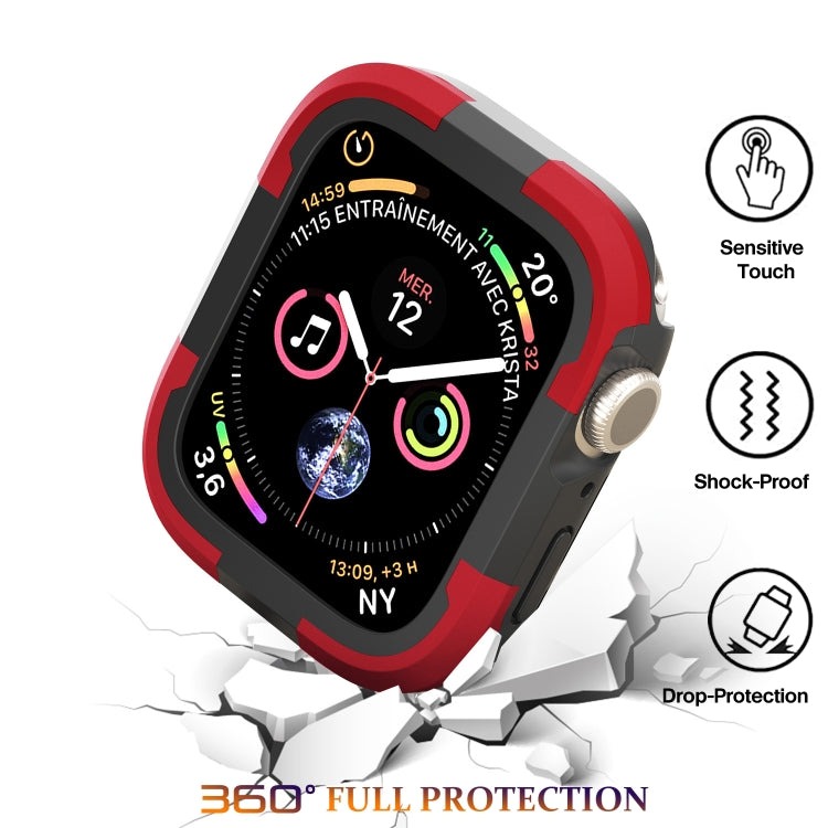 For Apple Watch Series 8 & 7 45mm Armor Frame Watch Case(Red)