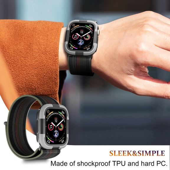 For Apple Watch Series 8 & 7 45mm Armor Frame Watch Case(Grey)