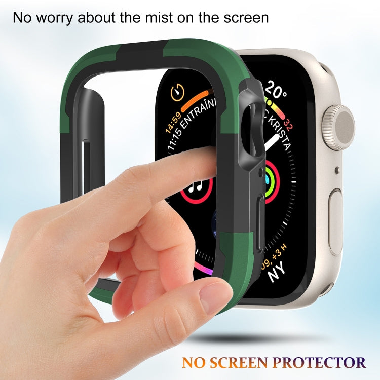 For Apple Watch Series 8 & 7 45mm Armor Frame Watch Case(Green)