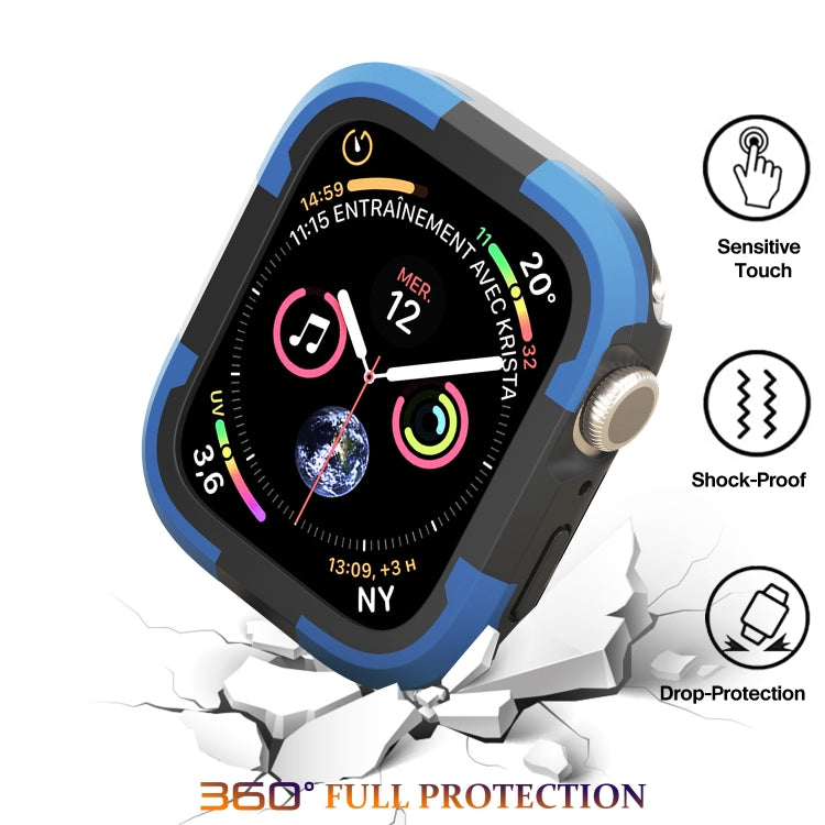 For Apple Watch Ultra 49mm Armor Frame Watch Case(Blue)