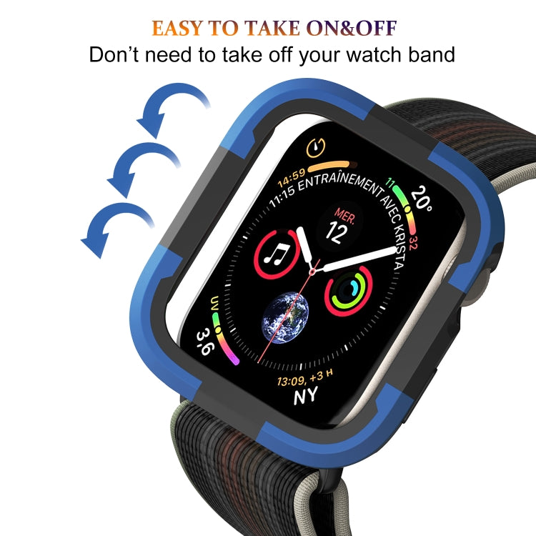 For Apple Watch Ultra 49mm Armor Frame Watch Case(Blue)
