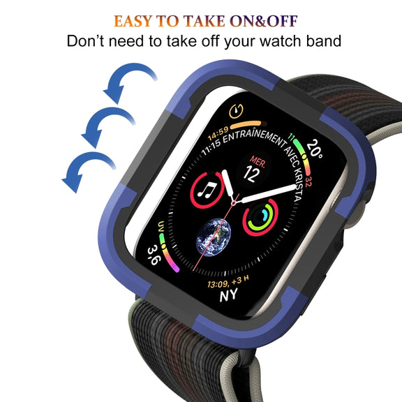 For Apple Watch Ultra 49mm Armor Frame Watch Case(Purple)