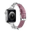 Chain Genuine Leather Watch Band For Apple Watch Series 8&7 41mm / SE 2&6&SE&5&4 40mm / 3&2&1 38mm, Size:S(Bean Paste) - Smart Wear by PMC TechLife | Online Shopping South Africa | PMC TechLife
