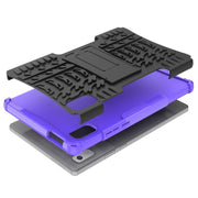 For Lenovo Tab M9 Tire Texture TPU + PC Tablet Case with Holder(Purple)