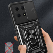 For Honor X8a 4G Sliding Camera Cover Design TPU + PC Phone Case(Rose Gold)