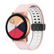 22mm Double-row Hole Folding Black Buckle Two-color Silicone Watch Band(Pink White) - Smart Wear by PMC TechLife | Online Shopping South Africa | PMC TechLife