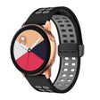 22mm Double-row Hole Folding Black Buckle Two-color Silicone Watch Band(Black Grey) - Smart Wear by PMC TechLife | Online Shopping South Africa | PMC TechLife