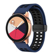 22mm Double-row Hole Folding Black Buckle Two-color Silicone Watch Band(Midnight Blue Black) - Smart Wear by PMC TechLife | Online Shopping South Africa | PMC TechLife