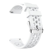 For Huawei Watch GT 2e Solid Color Round Hole Silicone Watch Band(White)