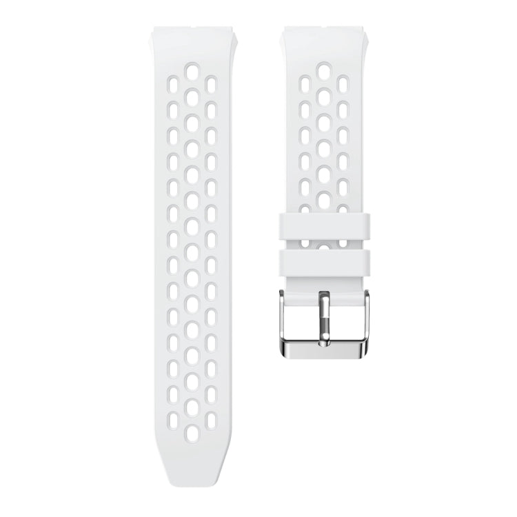 For Huawei Watch GT 2e Solid Color Round Hole Silicone Watch Band(White)