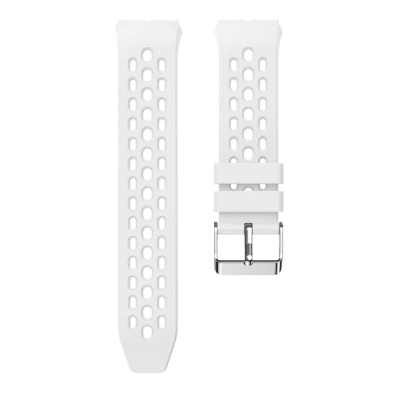 For Huawei Watch GT 2e Solid Color Round Hole Silicone Watch Band(White)