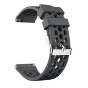 For Huawei Watch GT 2e Solid Color Round Hole Silicone Watch Band(Grey)