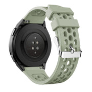 For Huawei Watch GT 2e Solid Color Round Hole Silicone Watch Band(Green)