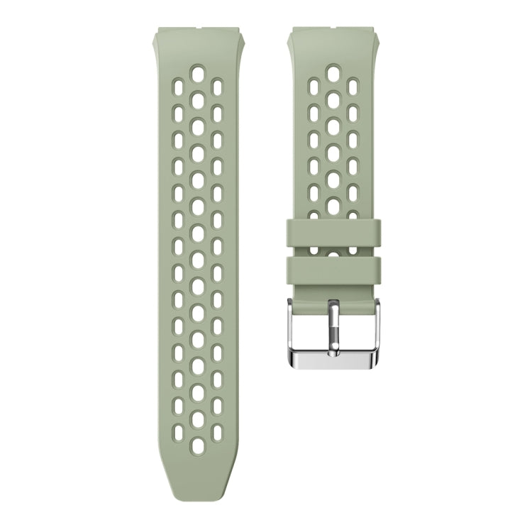For Huawei Watch GT 2e Solid Color Round Hole Silicone Watch Band(Green)