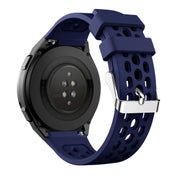 For Huawei Watch GT 2e Solid Color Round Hole Silicone Watch Band(Midnight Blue)