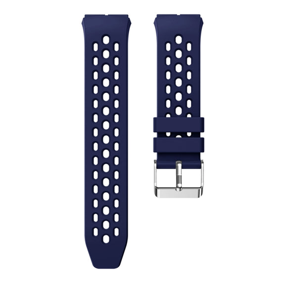 For Huawei Watch GT 2e Solid Color Round Hole Silicone Watch Band(Midnight Blue)