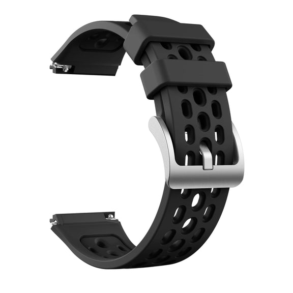 For Huawei Watch GT 2e Two Color Round Hole Silicone Watch Band(Balck Balck)