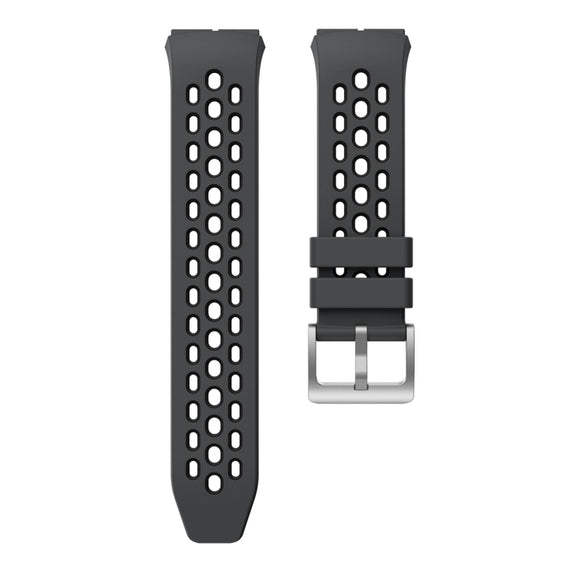 For Huawei Watch GT 2e Two Color Round Hole Silicone Watch Band(Grey Balck)